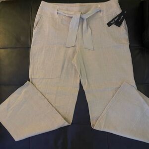 New Style & Co. Wide Leg Linen Pants Beige Women’s Size 16